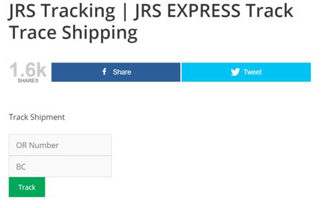jrs tracking using qr code|JRS Express tracking packages and deliveries .